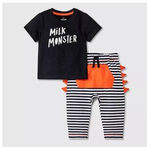 NEW - Milk Monster Top & Bottom NB Set - Cat & Jack - 2 piece